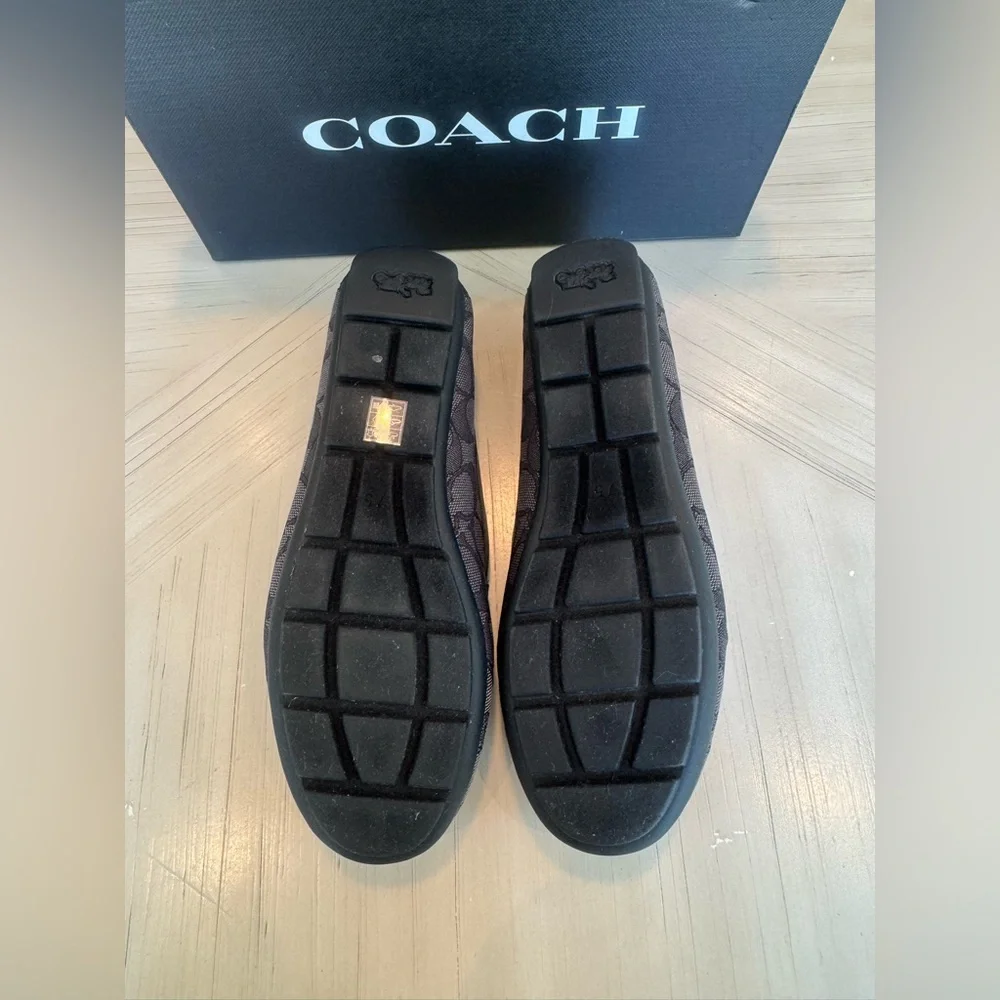 🔥HP🔥 COACH Moira Signature Jacquard Loafers Black/Coal - Size 7.5